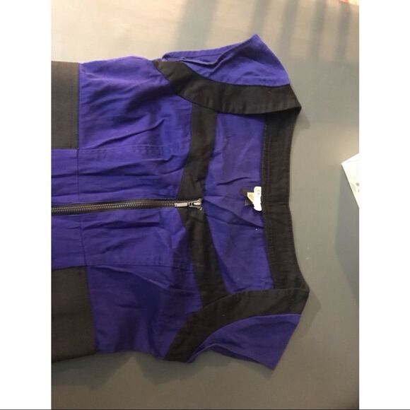Small Black and Blue Dress with POCKETS! - Picture 8 of 8